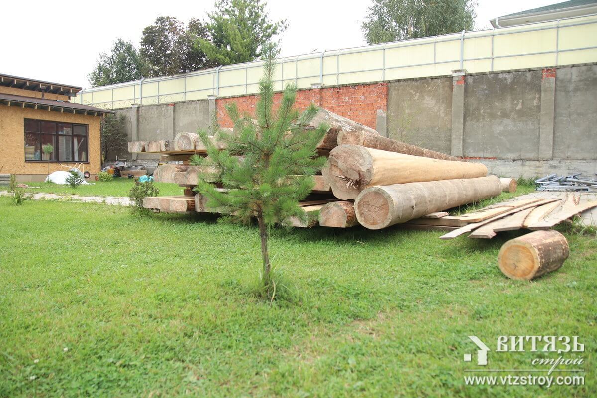 Установка срубов, защитная сетка 13