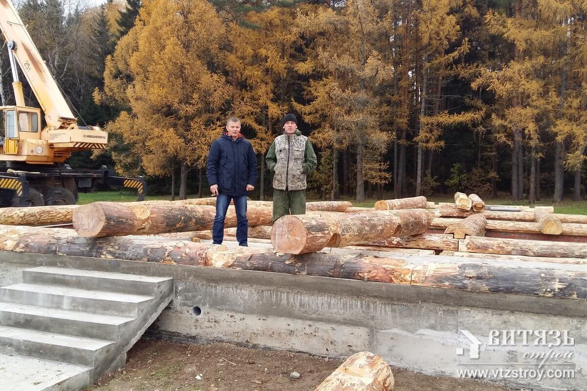 Установка срубов, защитная сетка 1