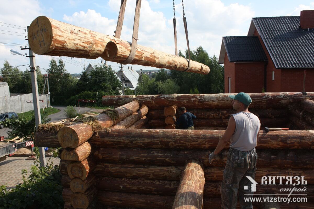 Установка срубов, защитная сетка 30