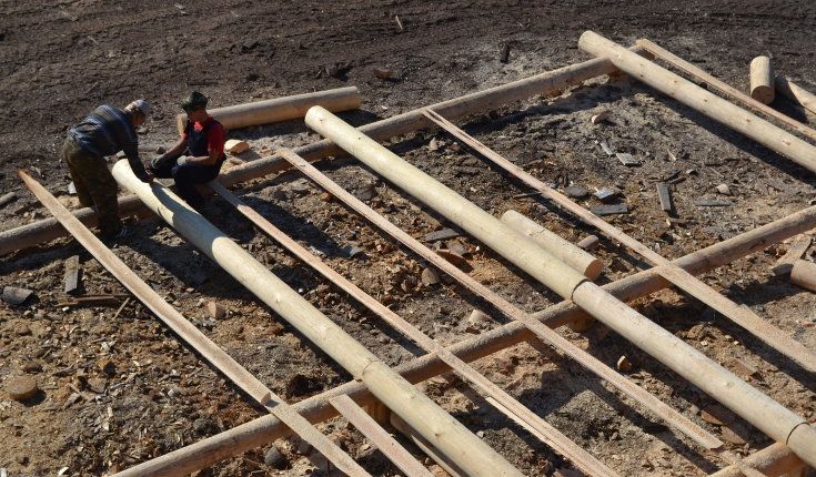 Установка закладного венца2 Установка закладного венца2