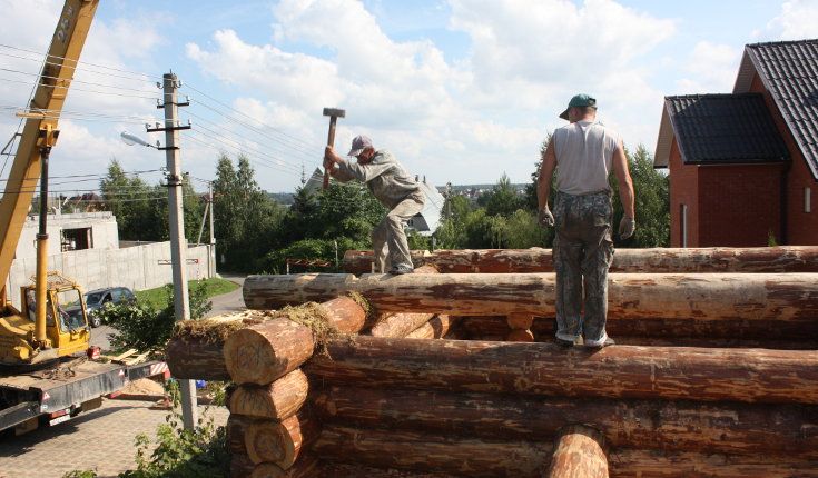 Монтаж рубленных бревен10 Монтаж рубленных бревен10