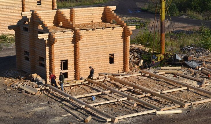 Установка закладного венца1 Установка закладного венца1