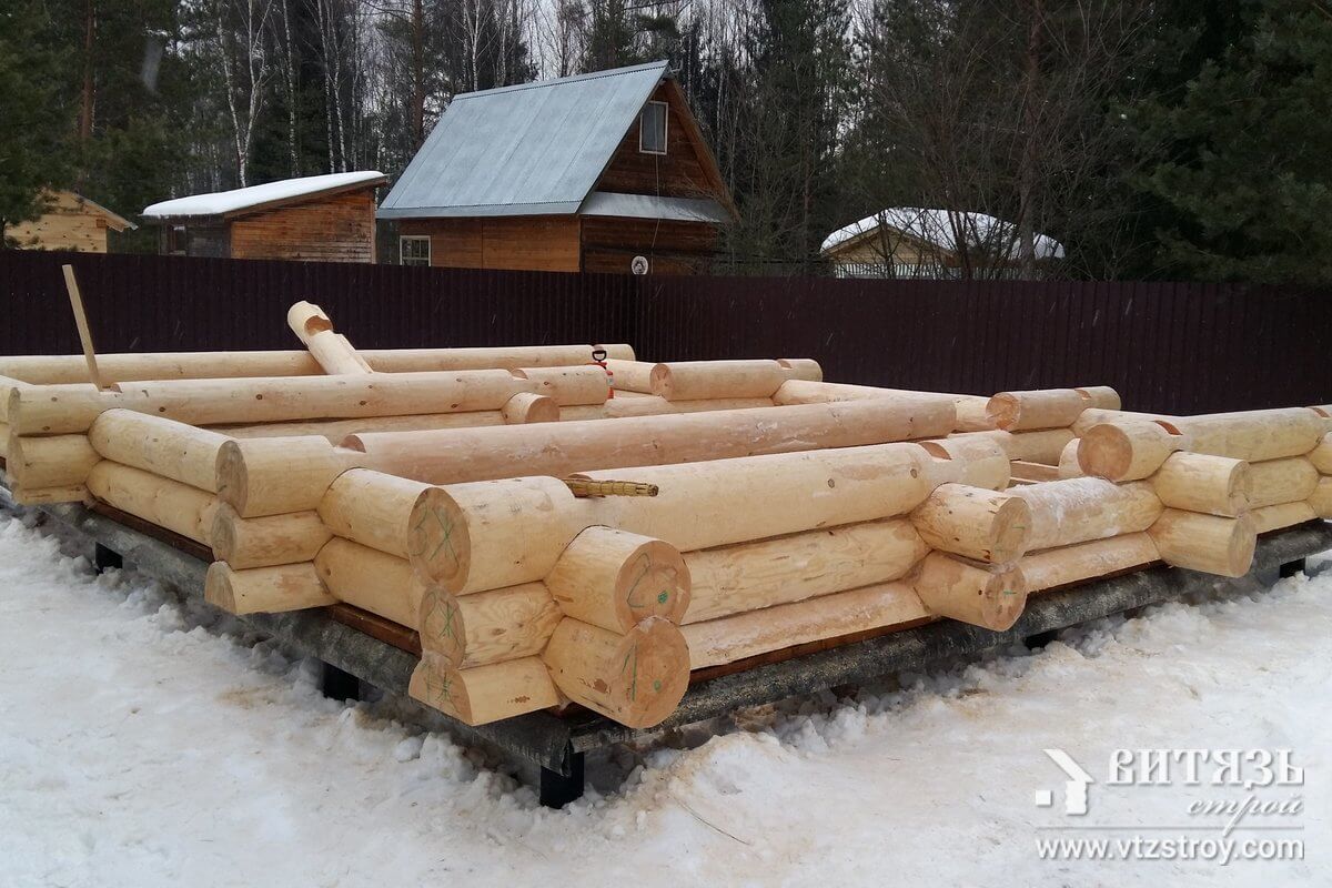 Установка срубов, защитная сетка 8
